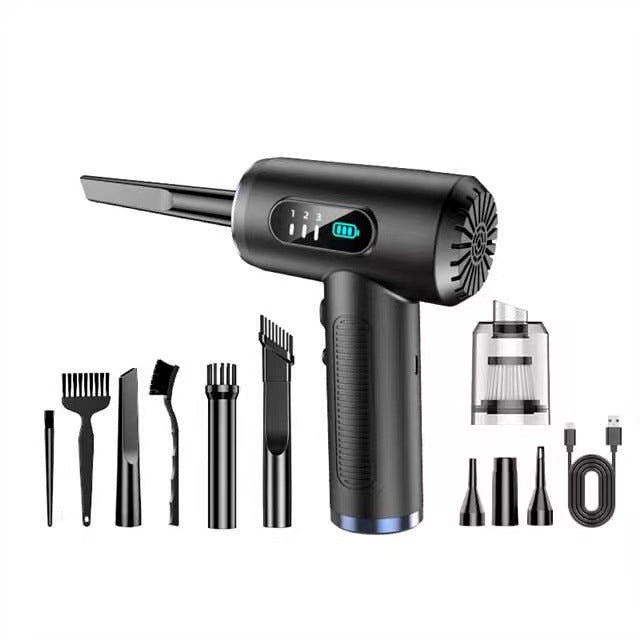 2-in-1 Portable Vacuum & Air Duster – 50,000 RPM